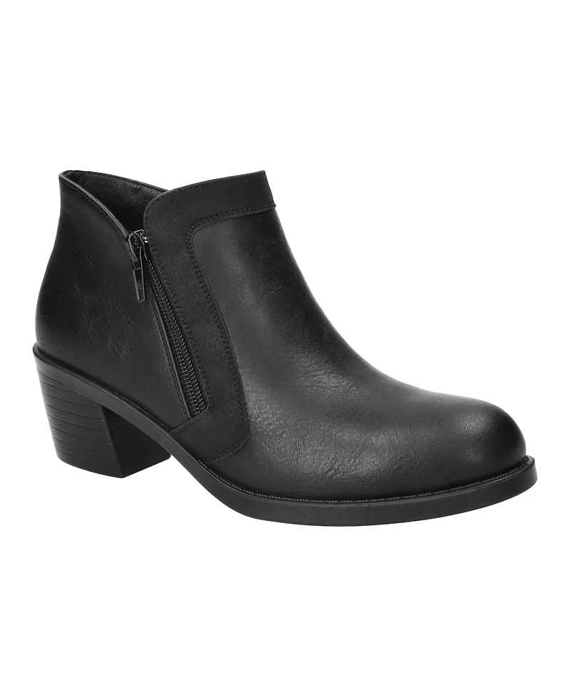 Easy Street Women's Bradley Block Heel Ankle Booties