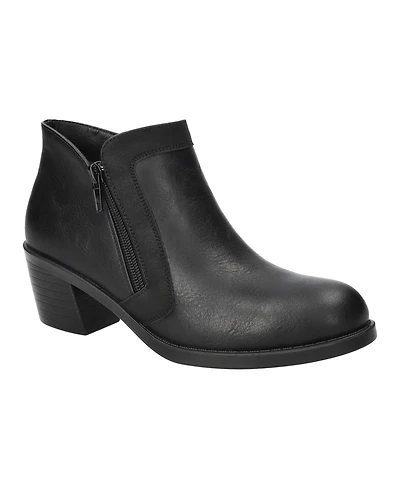 Easy Street Women's Bradley Block Heel Ankle Booties