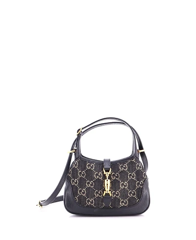 Pre-Owned Gucci Mini Jackie 1961 Hobo Gg Denim