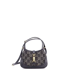 Pre-Owned Gucci Mini Jackie 1961 Hobo Gg Denim