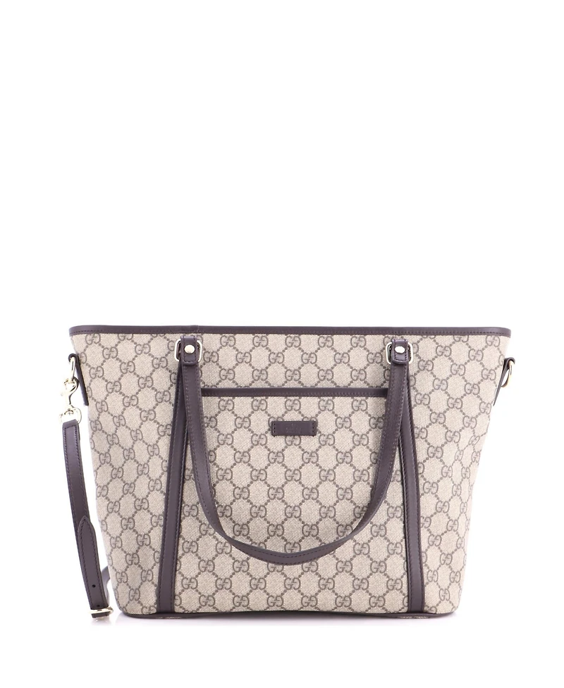 Pre-Owned Gucci Medium Front Pocket Convertible Tote Gg Coated Canvas