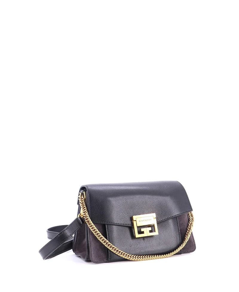 Pre-Owned Givenchy Small GV3 Flap Bag Leather with Suede