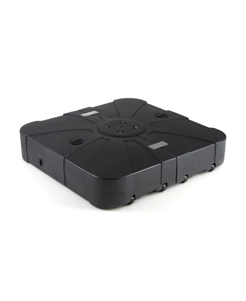 Sugift 34 Inch Square Cantilever Umbrella Base Water and Sand Fillable with Metal Cross Base