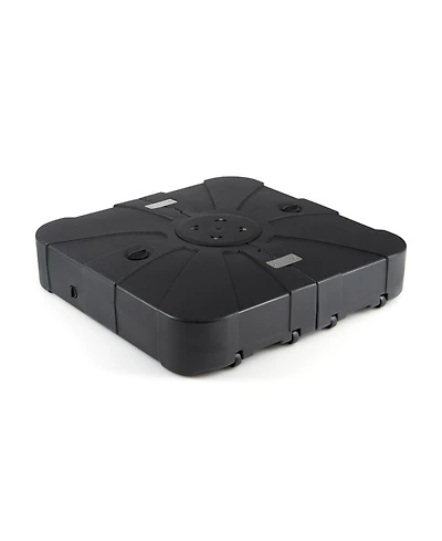 Sugift 34 Inch Square Cantilever Umbrella Base Water and Sand Fillable with Metal Cross Base