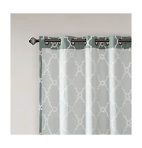 Avobird Fretwork Print Grommet Top Window Curtain Panelm Only 1 Piece Panel