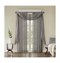Avobird Solid Crushed Curtain Panel Pair 2 Pcs Window Panels