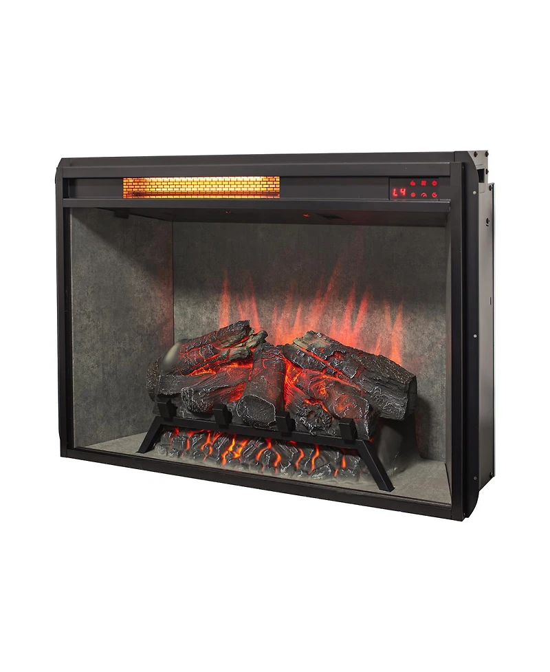 Streamdale Furniture 28" Infrared Electric Fireplace Insert with Realistic Flames and Touch Control