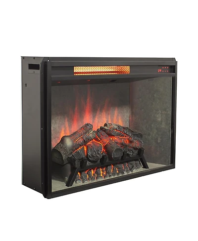 Streamdale Furniture 28" Infrared Electric Fireplace Insert with Realistic Flames and Touch Control