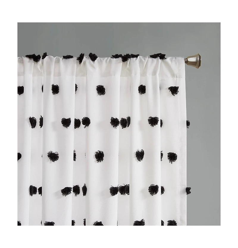 Avobird Pom Pom Emb hed Curtain Panel