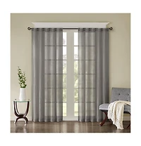 Avobird Solid Crushed Curtain Panel Pair 2 Pieces Window Panels
