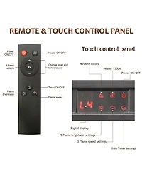 Streamdale Furniture 33" Infrared Electric Fireplace Insert with Removable Trim and Touch Panel