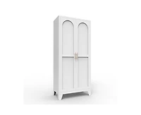 sumyeg 61" 2 Shapely Doors Cabinet Metal Storage Cabinet with Doors and Adjustable Shelves
