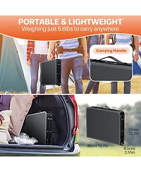 Piscifun Small Folding Camping Table Adjustable Height Portable Aluminum Lightweight Outdoor Picnic Bbq With Carry Handle