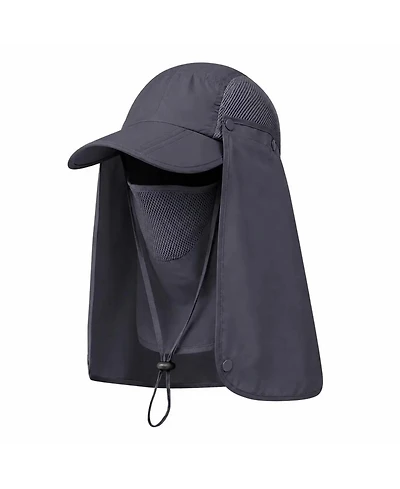 Ayamaya 3-in-1 Foldable Upf 50+ Wide Brim Sun Hat with Removable Face Shield and Neck Flap for Women Men