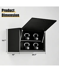 Boyel Living Wall Cabinet Garage Storage Adjustable Shelves Locking Door Steel Organizer