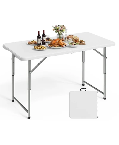 Piscifun Folding Table Reinforced Portable Quick Setup Indoor Outdoor Safety Lock