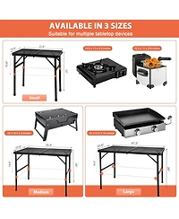 Piscifun Camping Table Mesh Desktop Lightweight Portable Folding Grill Height Adjustable Metal Outdoor Cooking Bbq Picnic