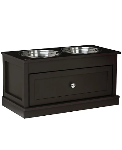 Ruie Elevated Dog Bowls with Storage Drawer Raised Feeder for Large Dogs