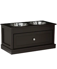 Ruie Elevated Dog Bowls with Storage Drawer Raised Feeder for Large Dogs