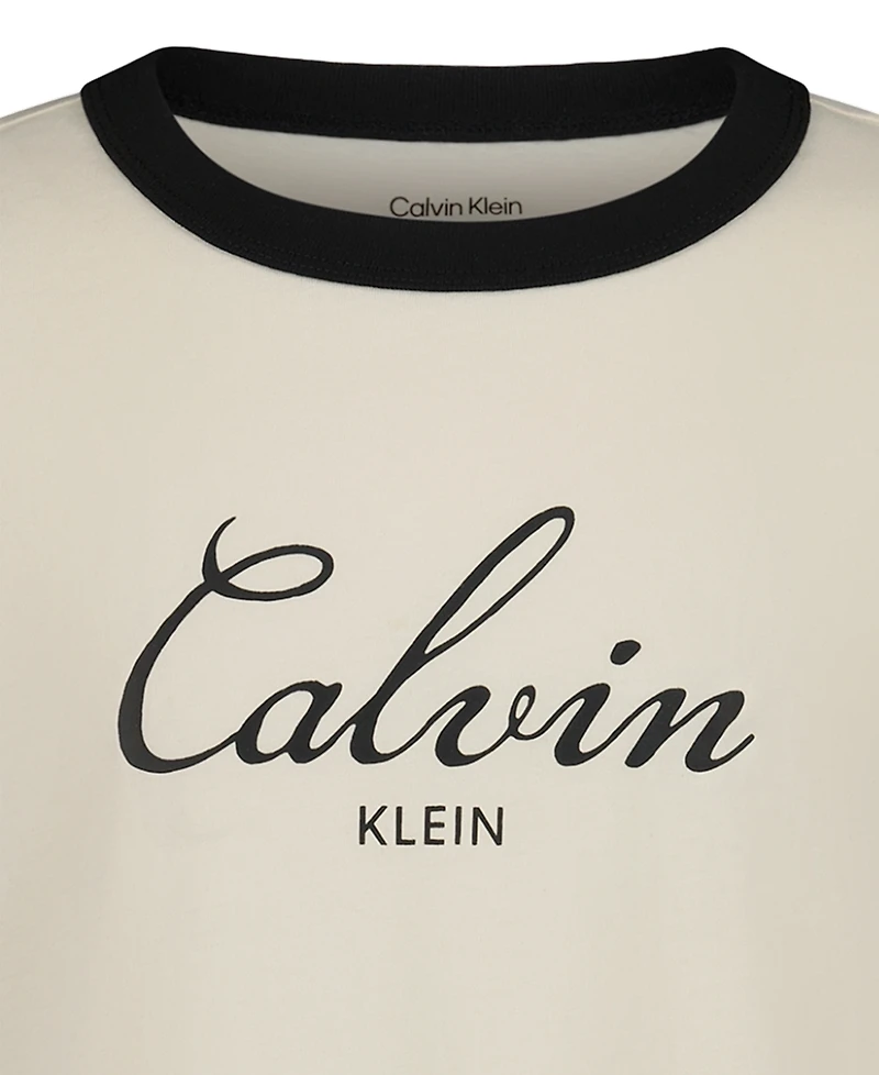 Calvin Klein Boys' 8-20 Ringer Short-Sleeve T-Shirt
