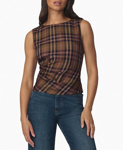Joe's Jeans Women's The Meg Plaid Sleeveless Top