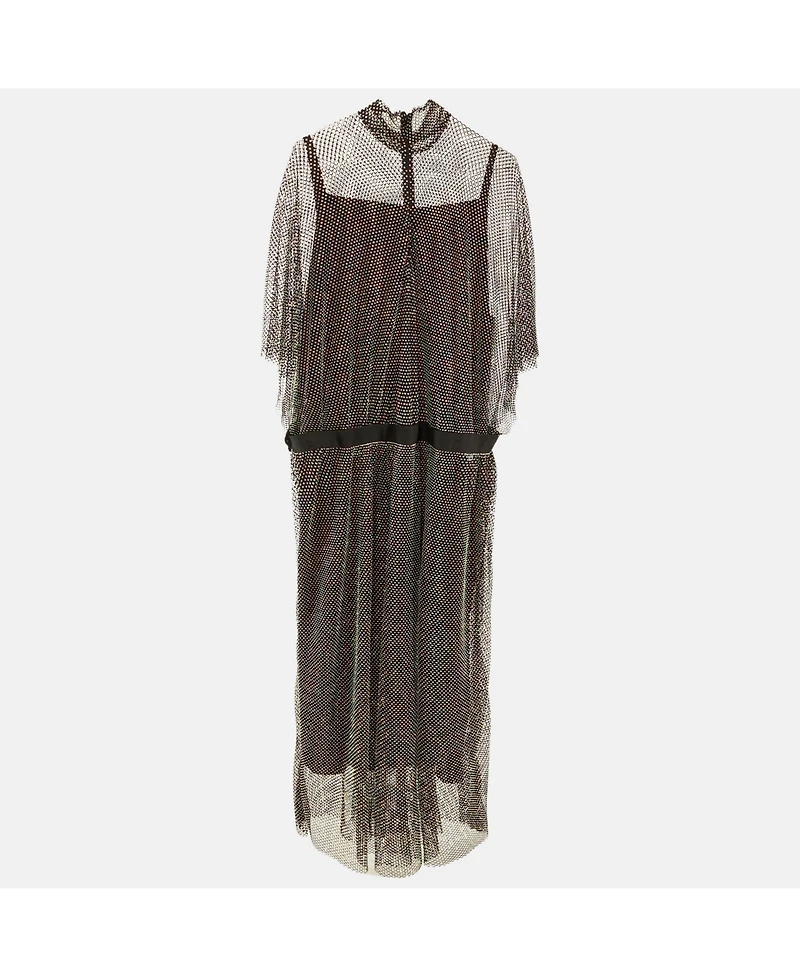 Pre-Owned Dolce & Gabbana Women's Rhinestone Embellished Oversized Maxi Dress