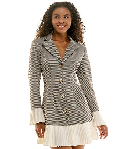 Seni & Cade Juniors' Collared Blazer Dress