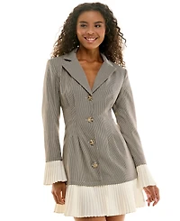 Seni & Cade Juniors' Collared Blazer Dress