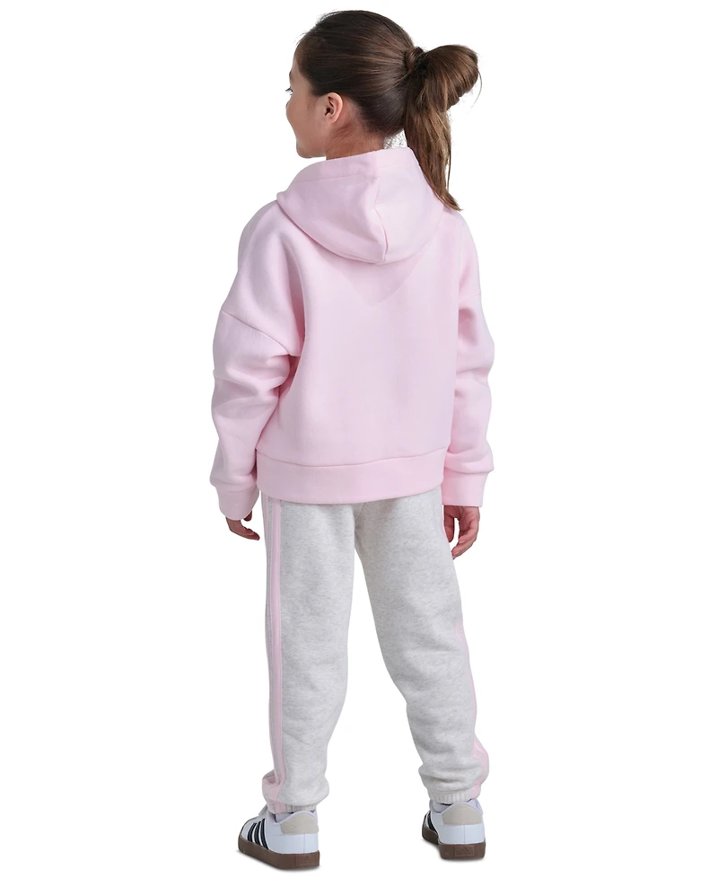adidas Girls' 2T-6X Long-Sleeve Hoodie and Jogger Pants, 2-Piece Set