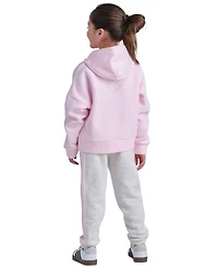adidas Girls' 2T-6X Long-Sleeve Hoodie and Jogger Pants, 2-Piece Set