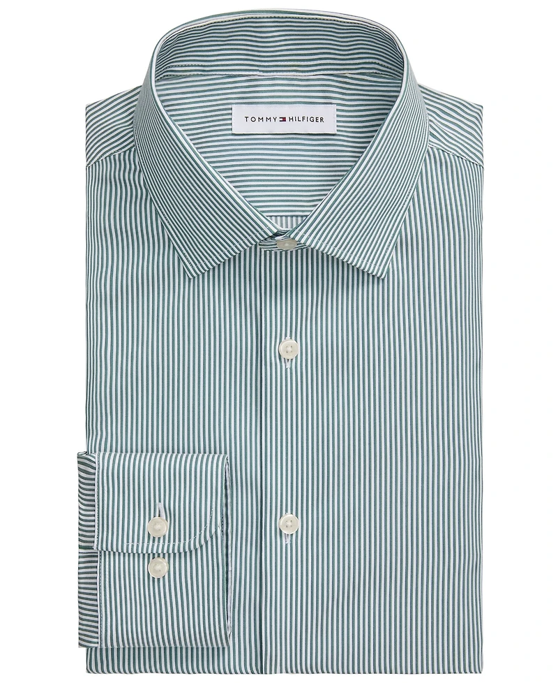 Tommy Hilfiger Men's Regular-Fit Stripe Dress Shirt