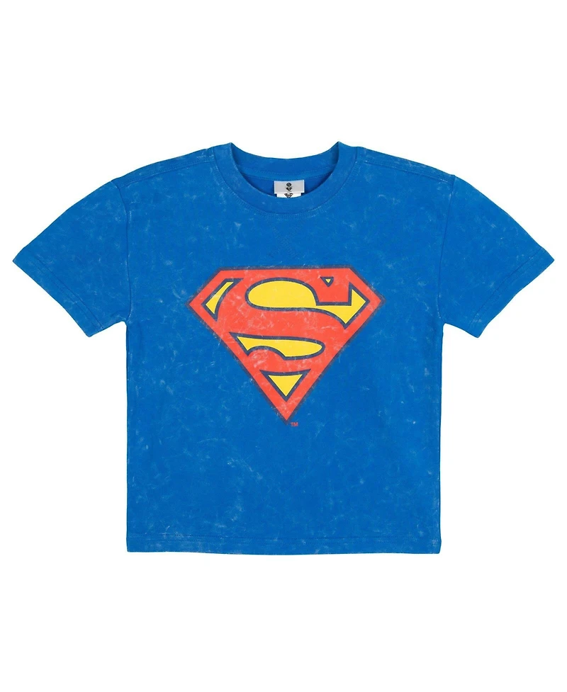 Justice League Toddler Boys' 2T-4T Batman Superman 2-Piece T-Shirt and Shorts Set