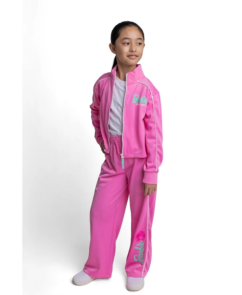 Barbie Girl's (5-16) Athletic 2-Piece Jacket and Pants Tracksuit Set
