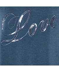 Pre-Owned Love Moschino Women's Cotton Knit Sequin Logo Embroidered Sweater Mini Dress