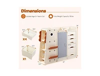 Slickblue Kids Playroom Storage Organizer with 5 Toy Bins