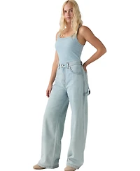 Levi's Women's Cinch-Waist Carpenter Lightweight Baggy Jeans
