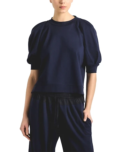 Derek Lam 10 Crosby Women's Puff-Sleeve Crewneck Knit Top