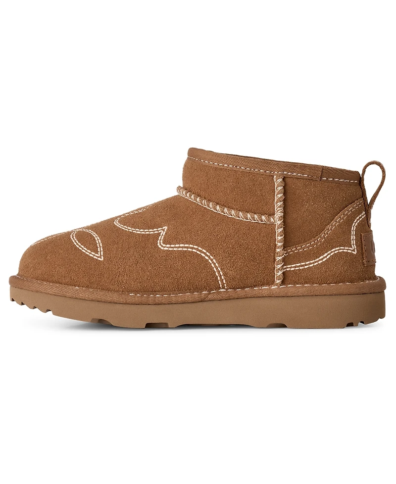 Ugg Kids Classic Ultra Mini Western Round Toe Booties
