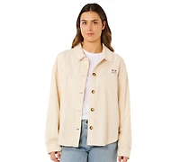 Rip Curl Women's Keepsakes Washed Cord Cotton Button-Front Jacket