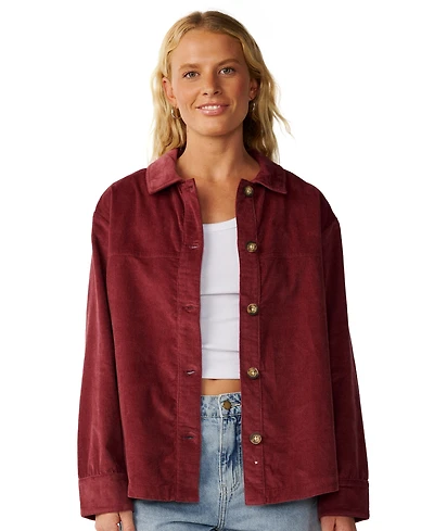 Rip Curl Women's Keepsakes Washed Cord Cotton Button-Front Jacket