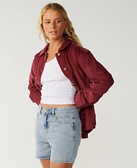 Rip Curl Women's Keepsakes Washed Cord Cotton Button-Front Jacket