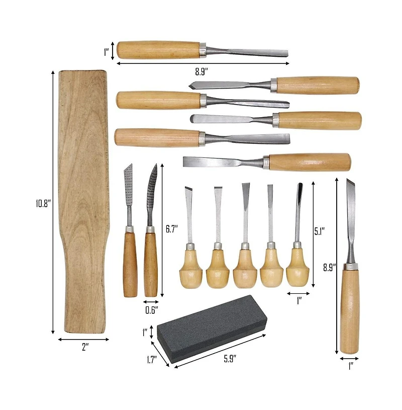 Xdovet Wood Carving Tools Set Chisel Gouge Whetstones Handle