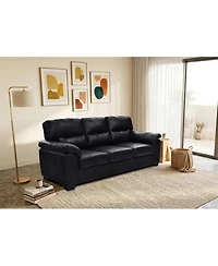Streamdale Furniture 81" Modern Foil Fabric 3-Seater Sofa with Triangular Legs
