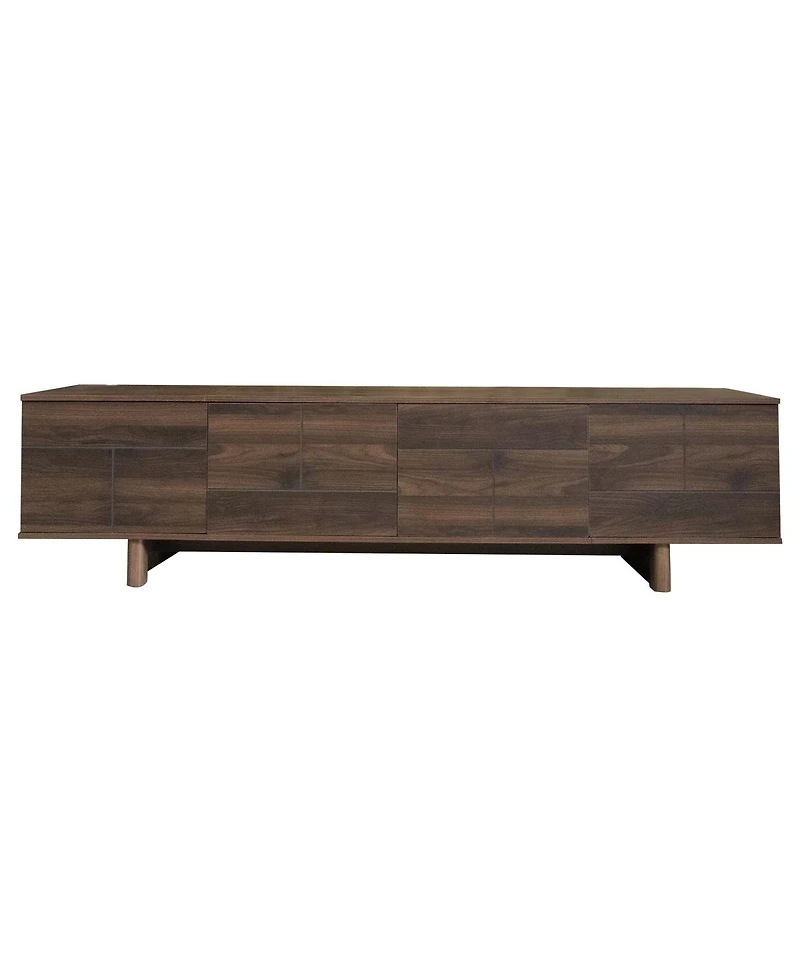 Streamdale Furniture 78" Modern Tv Stand for TVs up to 85" with Solid Wood Legs and Storage