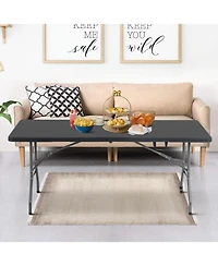 Aofar 6feet Folding Table Heavy Duty Plastic Portable Camping Dining Party