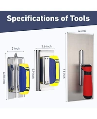 Xdovet Stainless Steel Concrete Tools Set Trowel Edger Groover