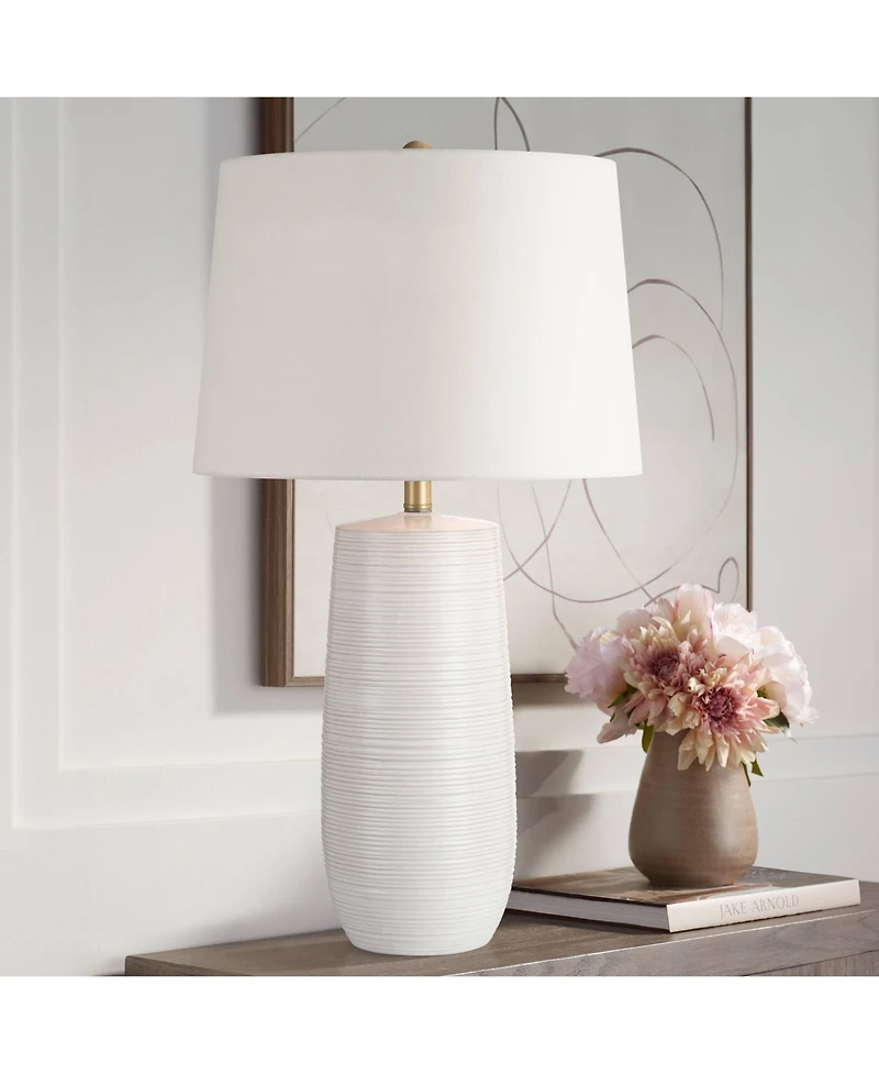 360 Lighting Kerry 28 1/2" High Light Stripes Ceramic Table Lamp