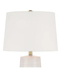 360 Lighting Kerry 28 1/2" High Light Taupe Stripes Ceramic Table Lamp with Dimmer