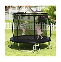 Ruie 12 ft Outdoor Heavy-Duty Recreational Trampoline with Safety Enclosure Net
