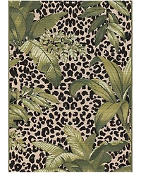 Liora Manne' Marina Safari Green 3'3" x 4'11" Outdoor Area Rug